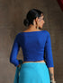 Blouse - Stretchy Deep Blue Knit